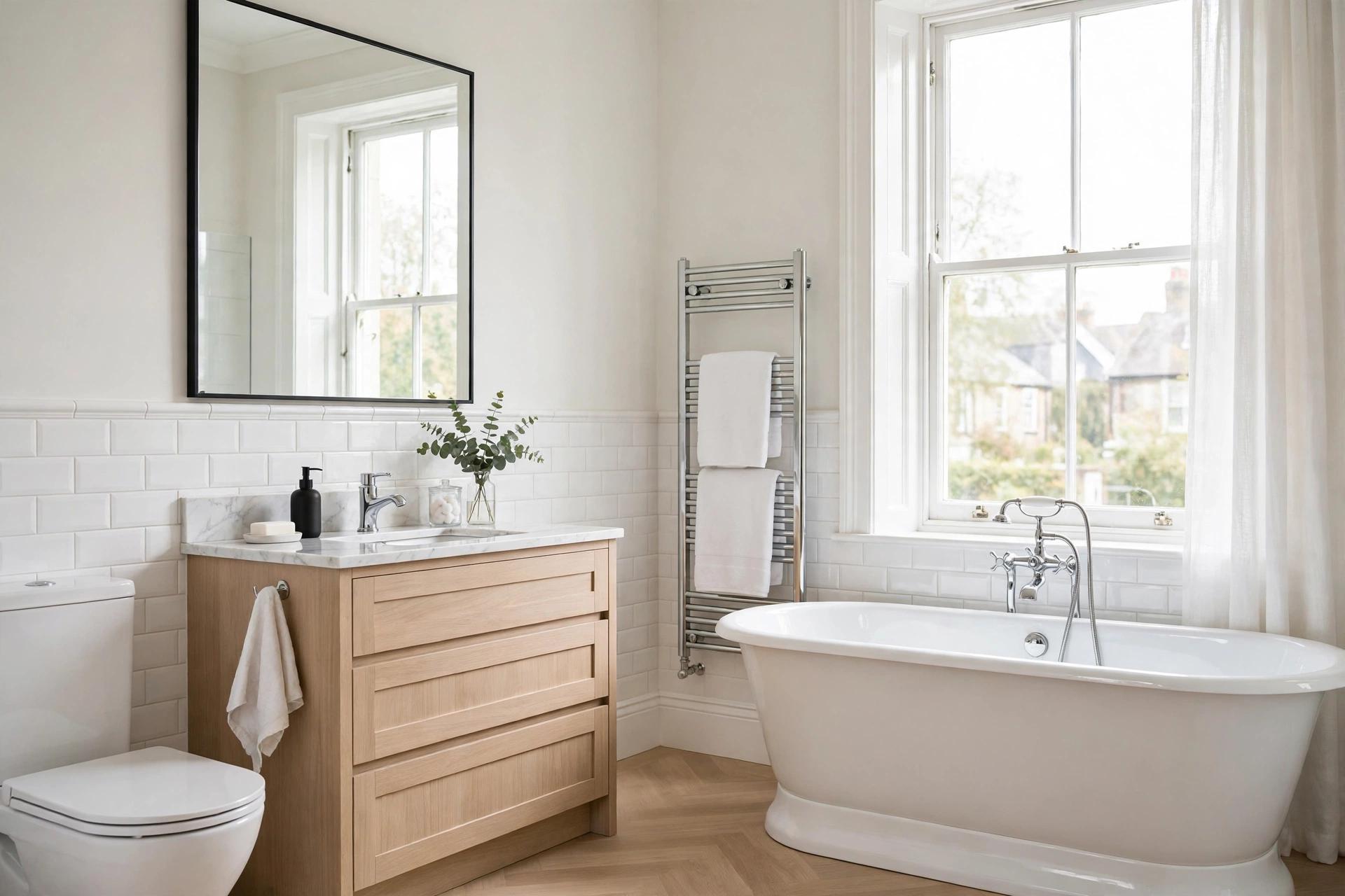 Newly fitted modern bathroom
